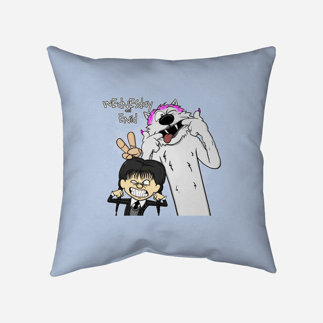 Wednesday & Enid-none removable cover throw pillow-MarianoSan