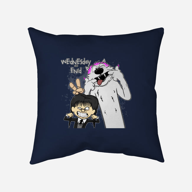 Wednesday & Enid-none removable cover throw pillow-MarianoSan