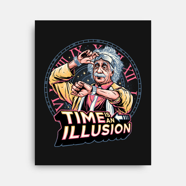 Time Is An Illusion-none stretched canvas-momma_gorilla