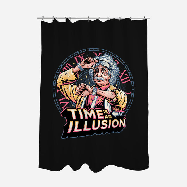 Time Is An Illusion-none polyester shower curtain-momma_gorilla