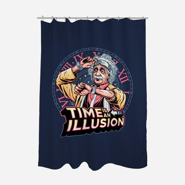 Time Is An Illusion-none polyester shower curtain-momma_gorilla