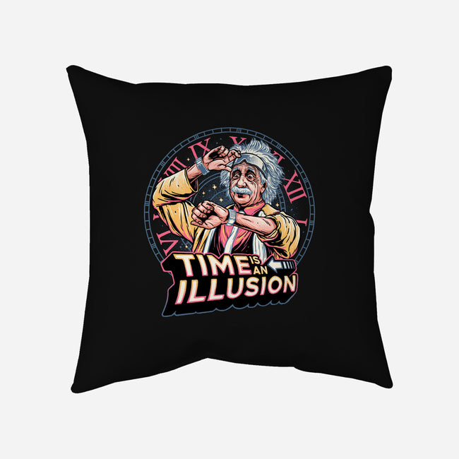 Time Is An Illusion-none removable cover throw pillow-momma_gorilla