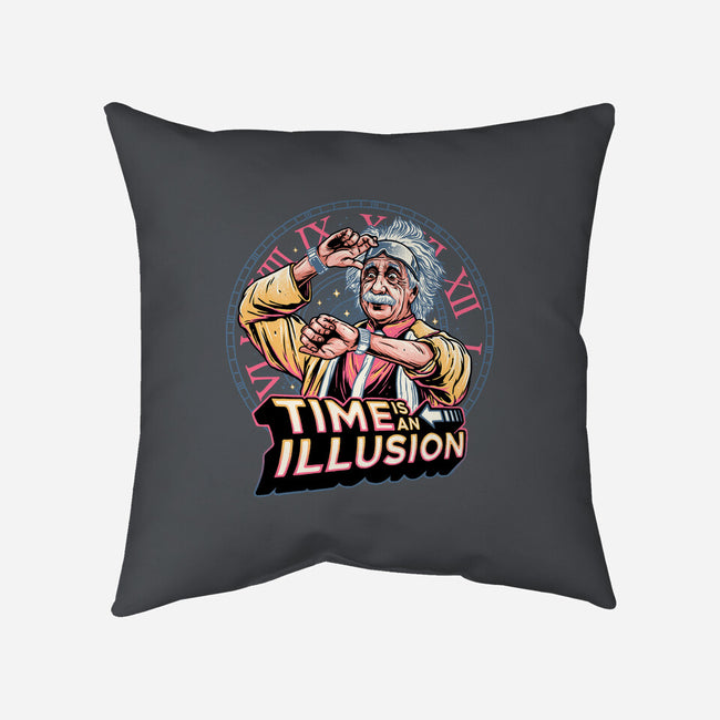 Time Is An Illusion-none removable cover throw pillow-momma_gorilla