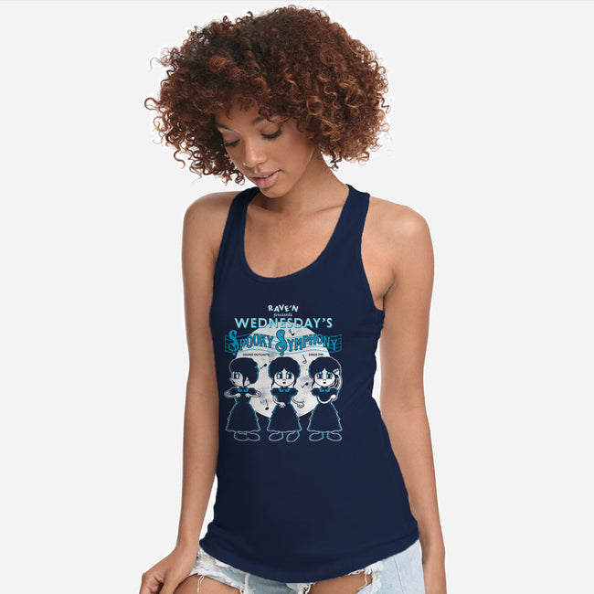 Spooky Symphony-womens racerback tank-paulagarcia