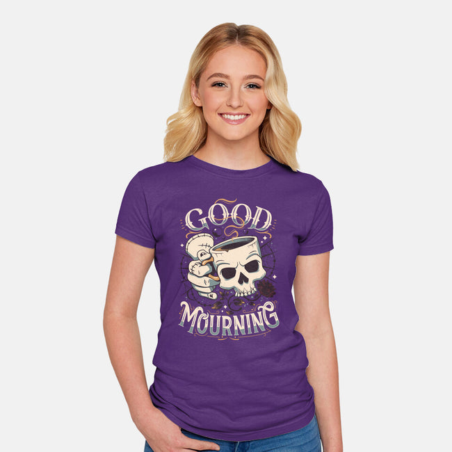 Wednesday Mourning-womens fitted tee-Snouleaf