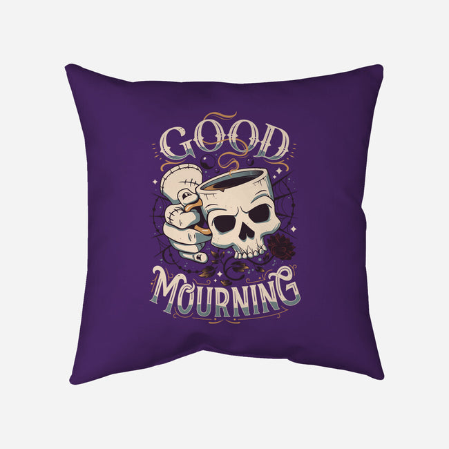 Wednesday Mourning-none removable cover w insert throw pillow-Snouleaf