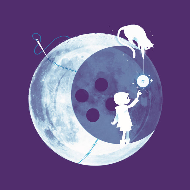 Button Moon-none polyester shower curtain-Vallina84