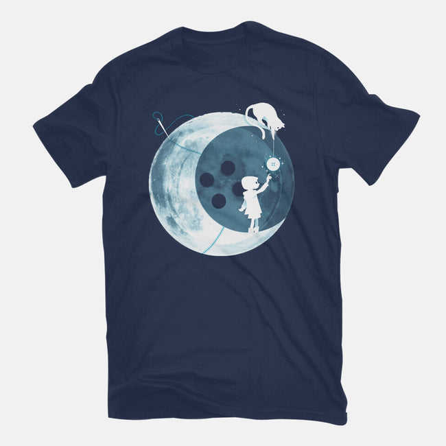 Button Moon-womens basic tee-Vallina84