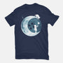 Button Moon-womens basic tee-Vallina84