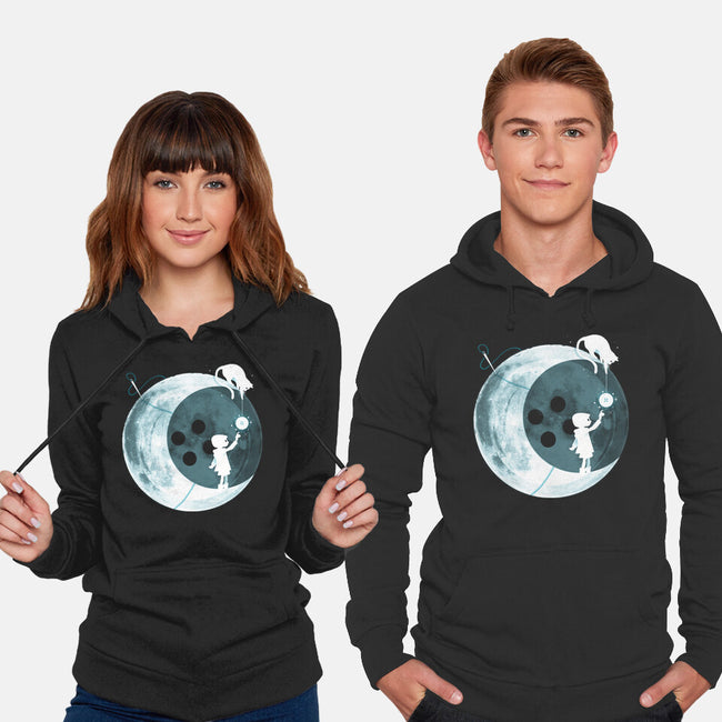 Button Moon-unisex pullover sweatshirt-Vallina84