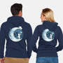 Button Moon-unisex zip-up sweatshirt-Vallina84