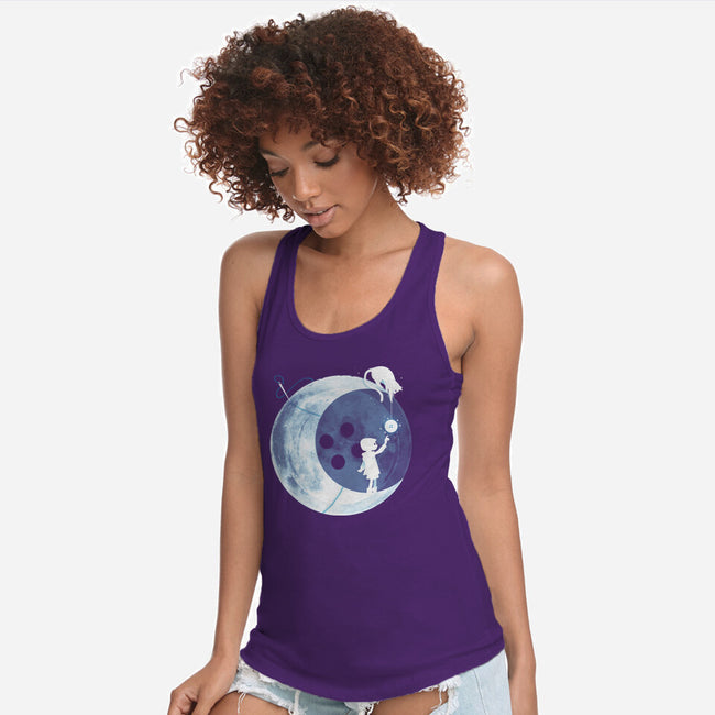 Button Moon-womens racerback tank-Vallina84