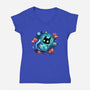 Space Adventurer-womens v-neck tee-Snouleaf