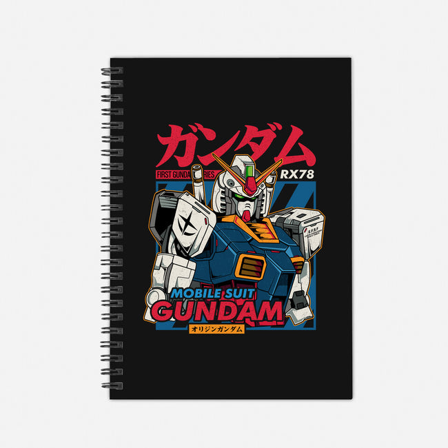 First Gundam Series-none dot grid notebook-hirolabs