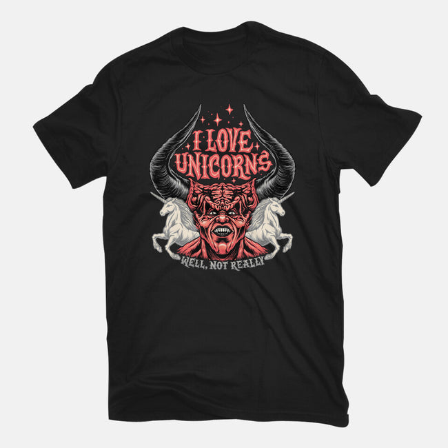 I Love Unicorns-mens basic tee-momma_gorilla