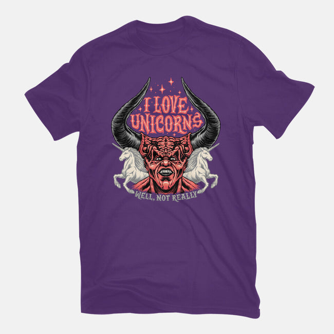 I Love Unicorns-womens basic tee-momma_gorilla