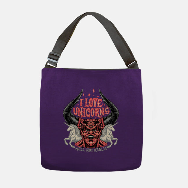 I Love Unicorns-none adjustable tote bag-momma_gorilla