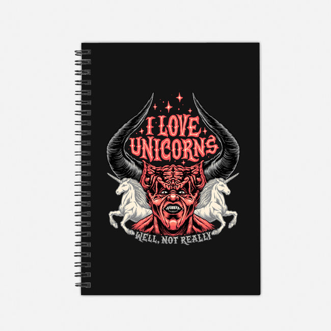 I Love Unicorns-none dot grid notebook-momma_gorilla