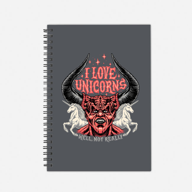 I Love Unicorns-none dot grid notebook-momma_gorilla