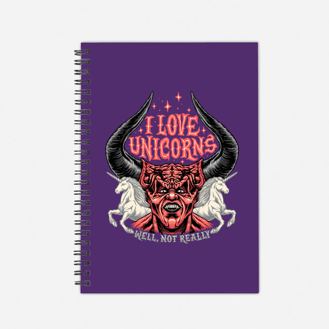 I Love Unicorns-none dot grid notebook-momma_gorilla