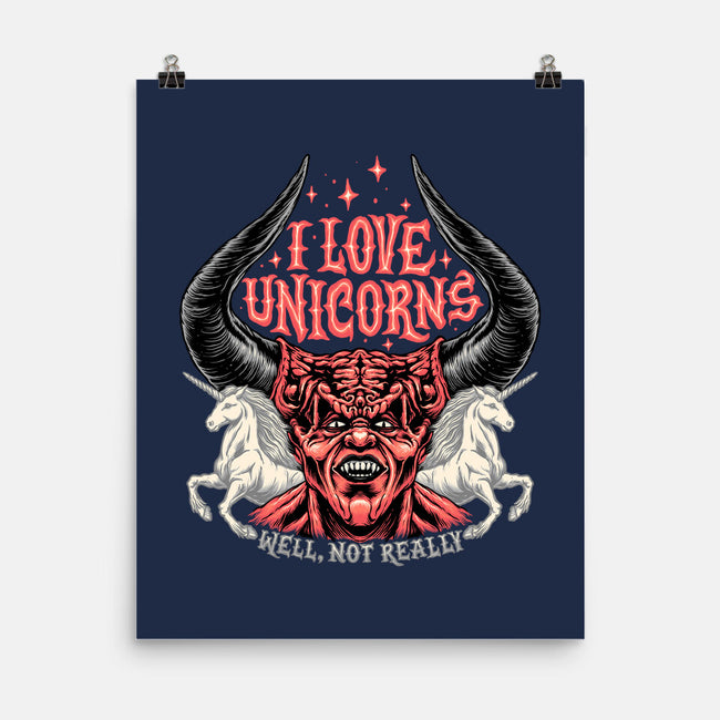 I Love Unicorns-none matte poster-momma_gorilla
