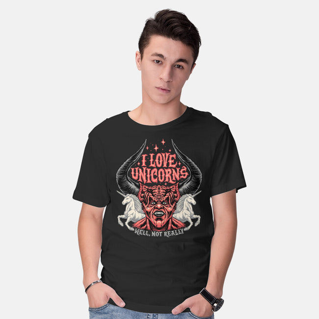 I Love Unicorns-mens basic tee-momma_gorilla