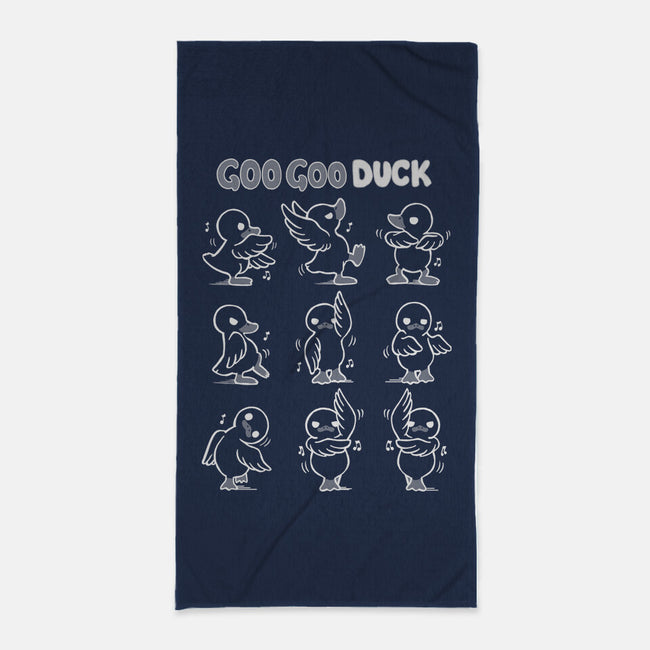Goo Goo Duck-none beach towel-Vallina84