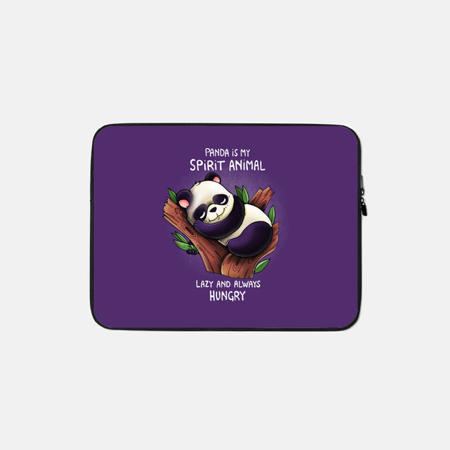 Panda Lazy-none zippered laptop sleeve-Vallina84