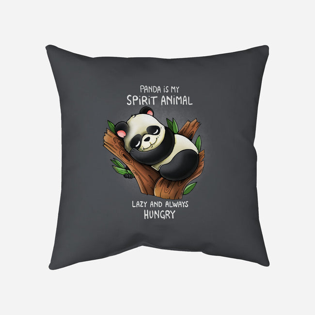 Panda Lazy-none removable cover w insert throw pillow-Vallina84