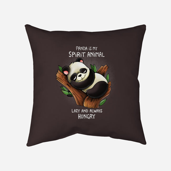Panda Lazy-none removable cover w insert throw pillow-Vallina84