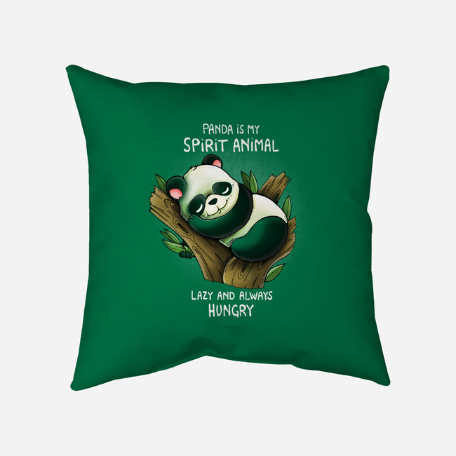 Panda Lazy-none removable cover w insert throw pillow-Vallina84