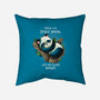 Panda Lazy-none removable cover w insert throw pillow-Vallina84