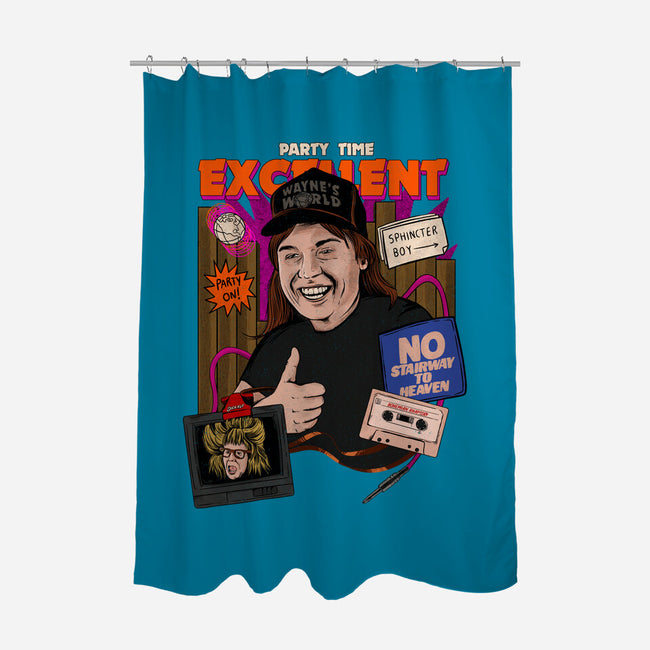 Party Time Excellent-none polyester shower curtain-The Brothers Co.