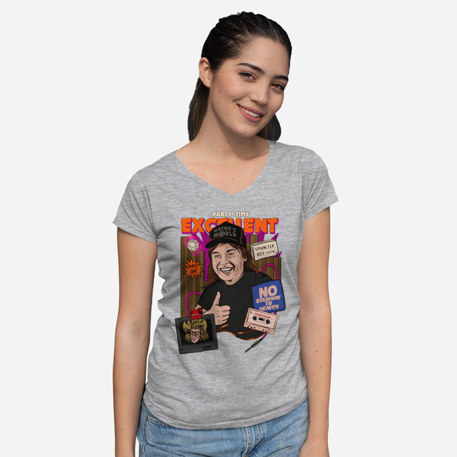 Party Time Excellent-womens v-neck tee-The Brothers Co.