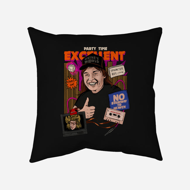 Party Time Excellent-none removable cover w insert throw pillow-The Brothers Co.