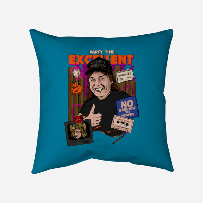 Party Time Excellent-none removable cover w insert throw pillow-The Brothers Co.