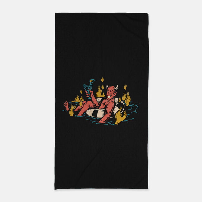 Bathing In Fire-none beach towel-tdK17