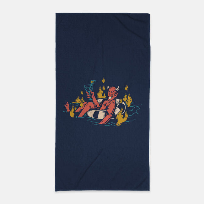 Bathing In Fire-none beach towel-tdK17