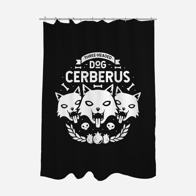 Three-headed Dog-none polyester shower curtain-Alundrart