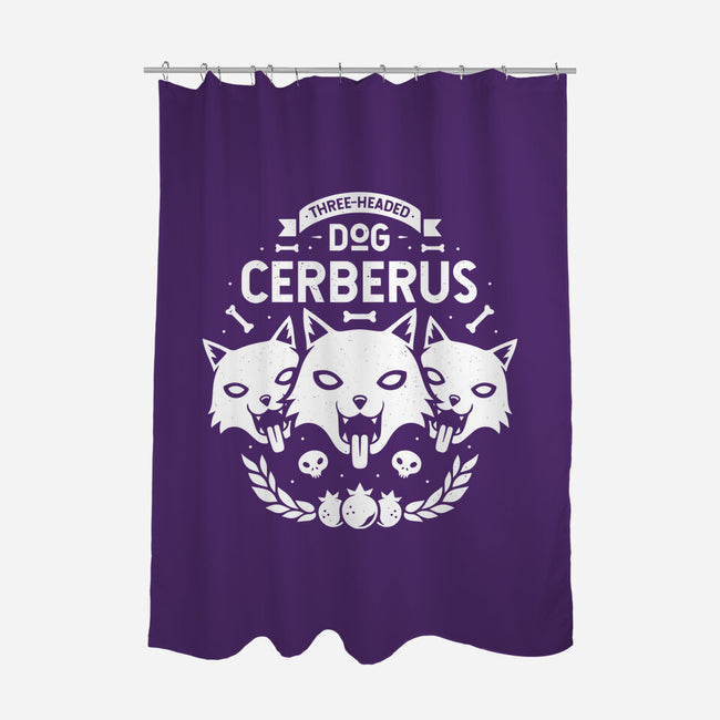 Three-headed Dog-none polyester shower curtain-Alundrart
