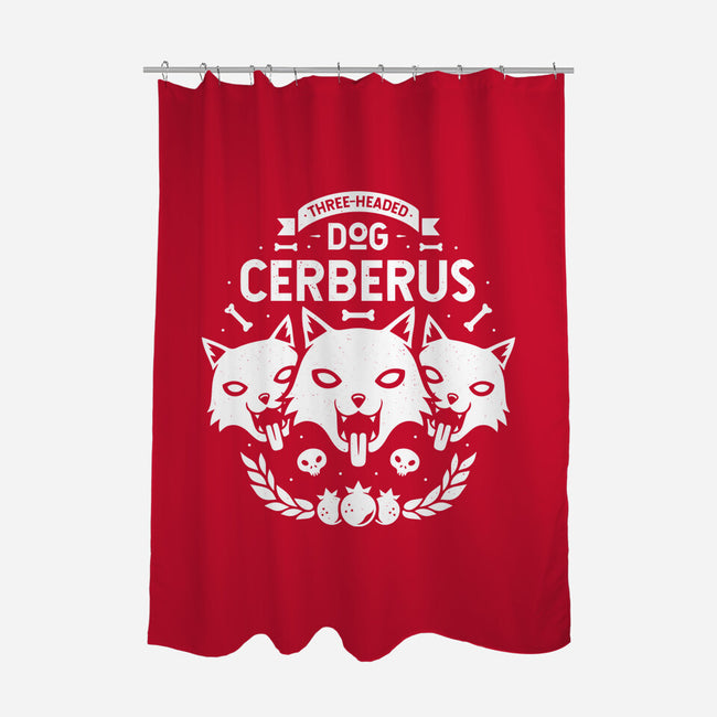 Three-headed Dog-none polyester shower curtain-Alundrart