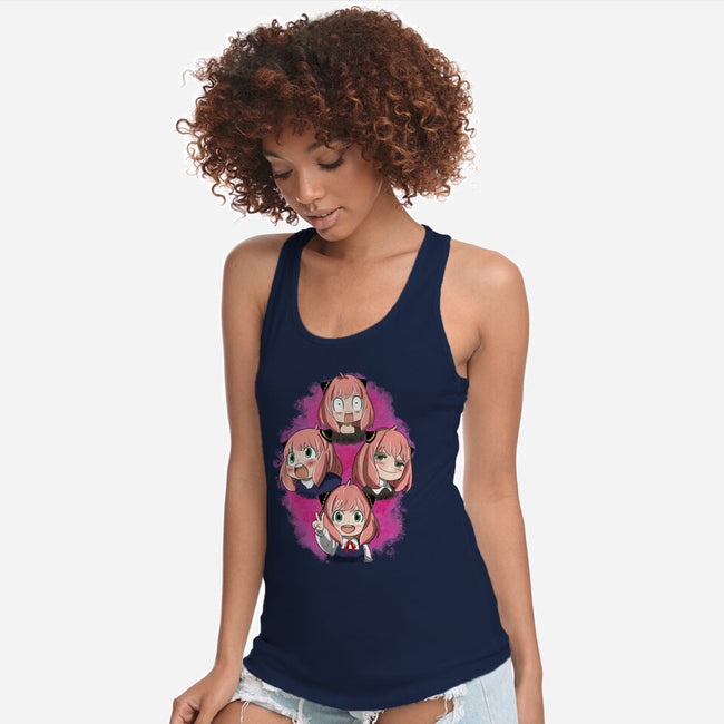 Telepathic Personality-womens racerback tank-nickzzarto