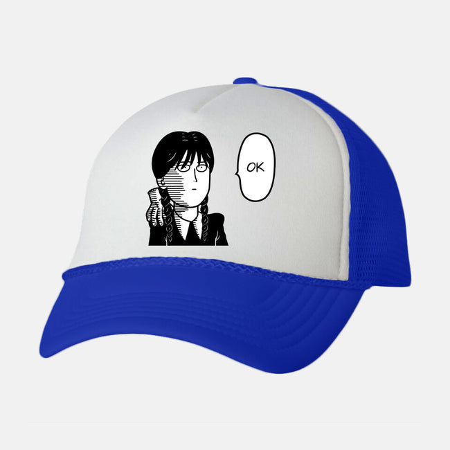 Impassive Girl-unisex trucker hat-Raffiti
