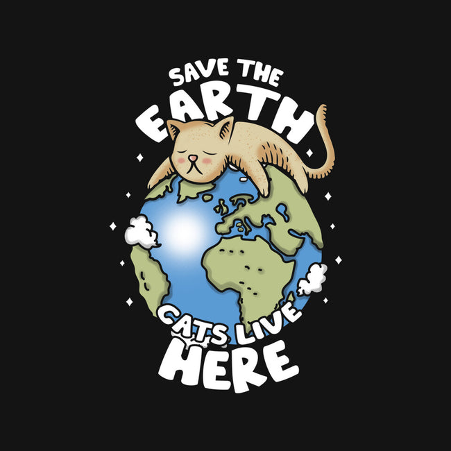 Cats Live Here-womens basic tee-turborat14