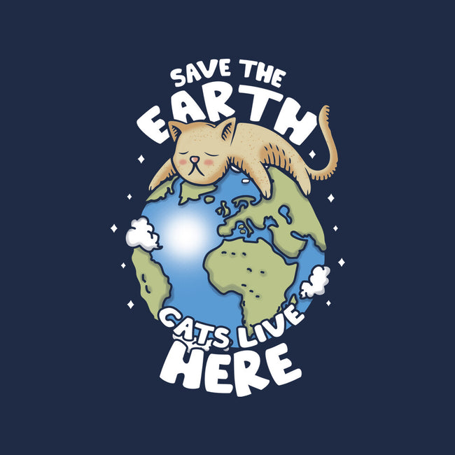 Cats Live Here-womens basic tee-turborat14