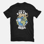 Cats Live Here-womens basic tee-turborat14