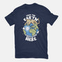 Cats Live Here-womens basic tee-turborat14