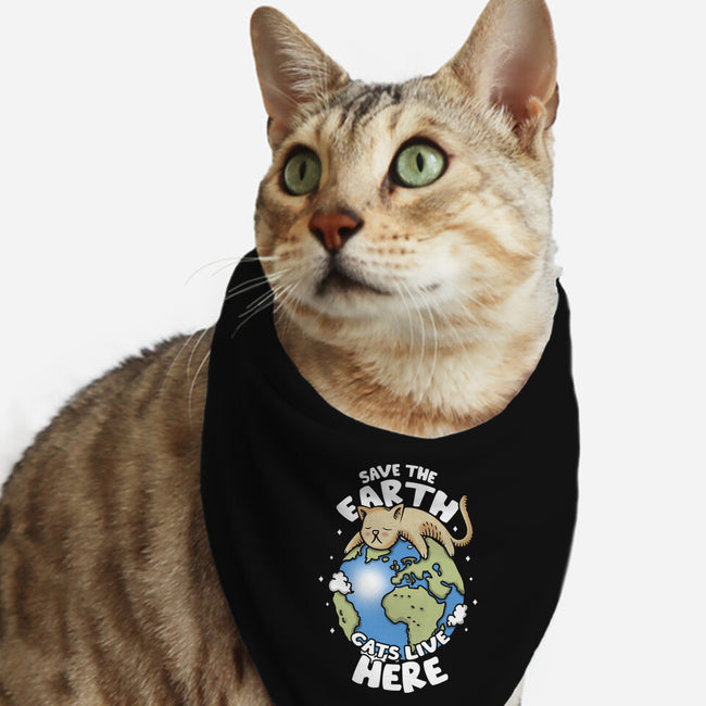 Cats Live Here-cat bandana pet collar-turborat14