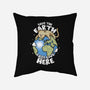 Cats Live Here-none removable cover w insert throw pillow-turborat14