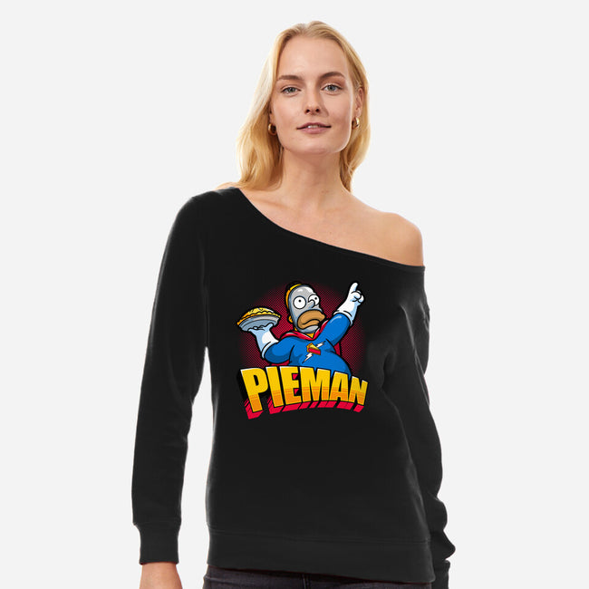 Pieman-womens off shoulder sweatshirt-se7te